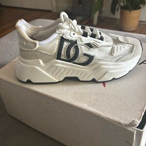 Dolce & Gabbana Cream and Black Chunky Sneakers